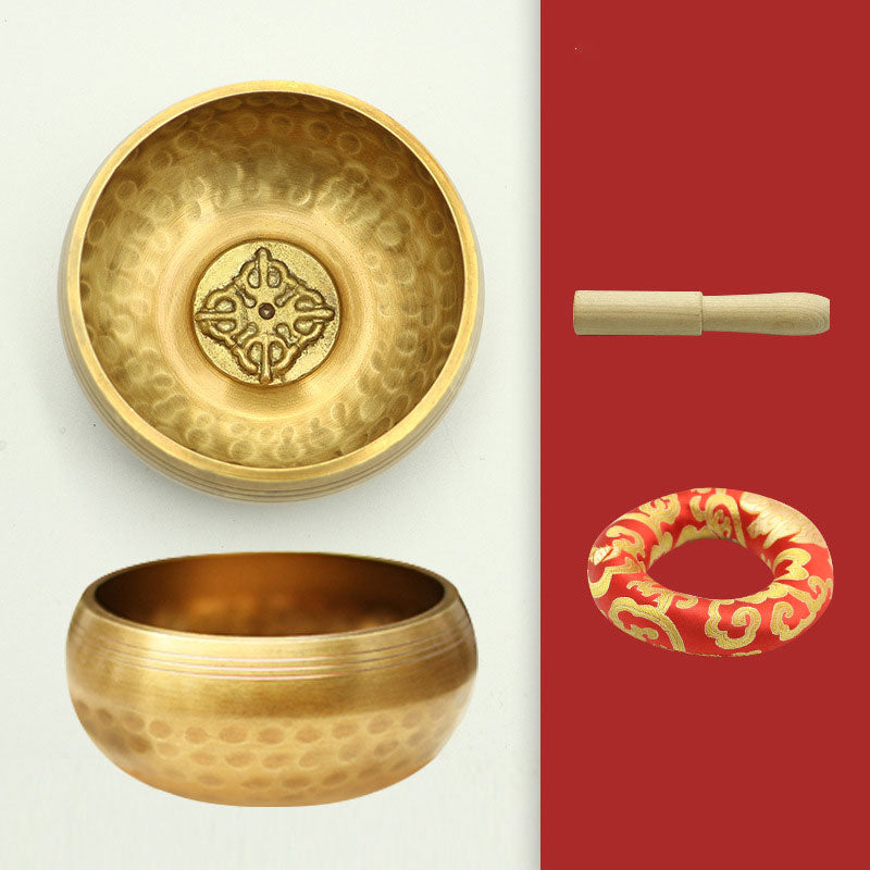 Tibetan Sound Bowl Handcrafted for Relaxation and Mindfulness Meditation Singing Bowl Set