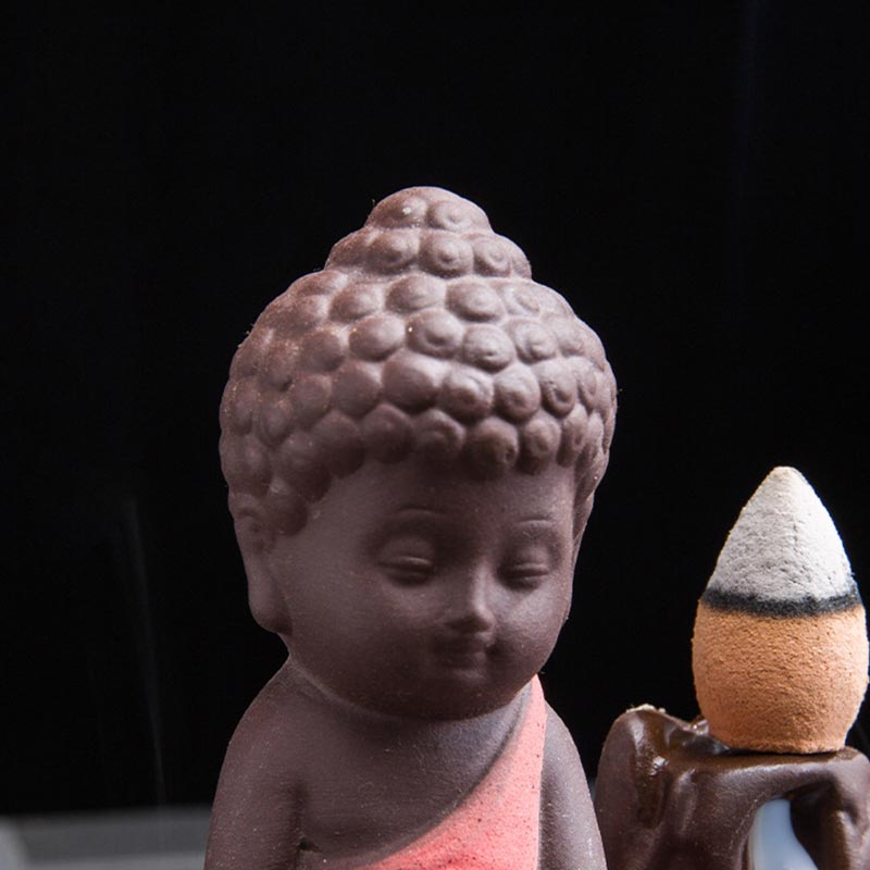 Backflow Smoke Fountain Ceramic Blessing Incense Burner Decoration