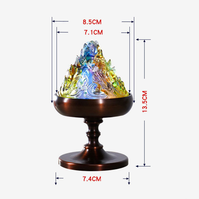 Liuli Crystal Mountain Meditation Incense Burner