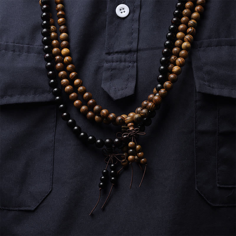 108 Mala Beads Bracelet Prayer Meditation Sandalwood Elastic