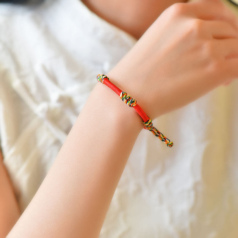 Tibetan Handmade Colorful King Kong Knot Lucky Protection Braid String Bracelet
