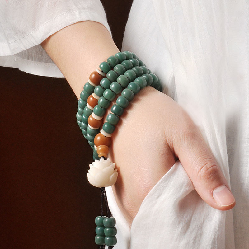Lotus Cyan Bodhi Seed Success Bracelet