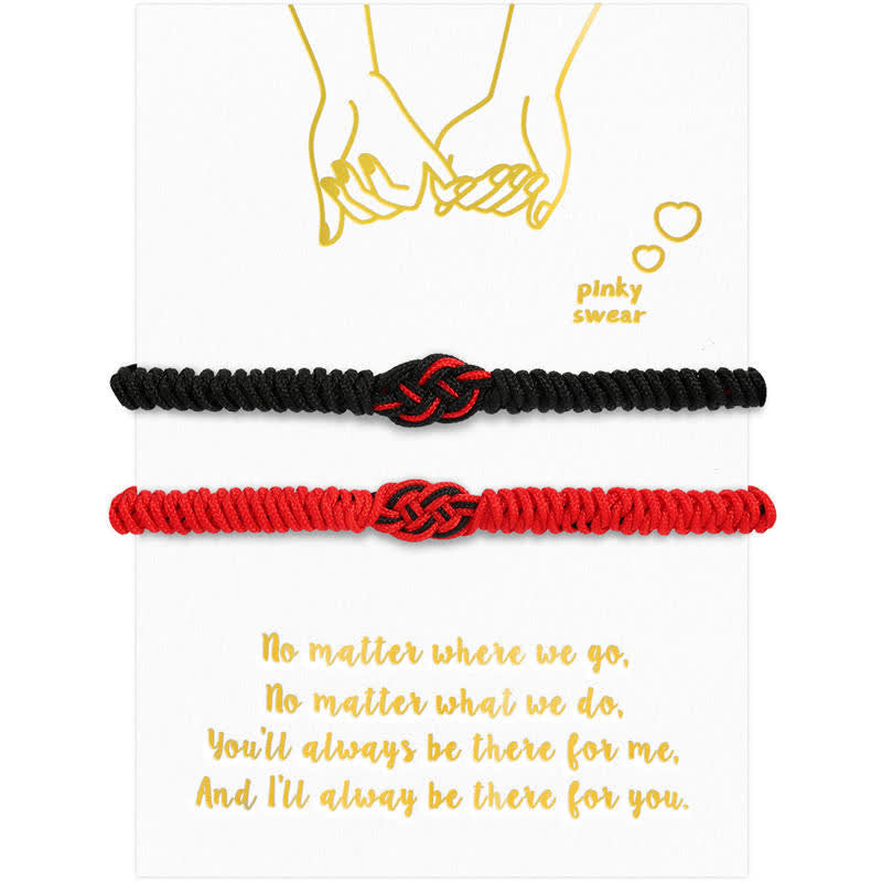 2Pcs Tibetan Luck Chinese Knot Protection String Bracelet