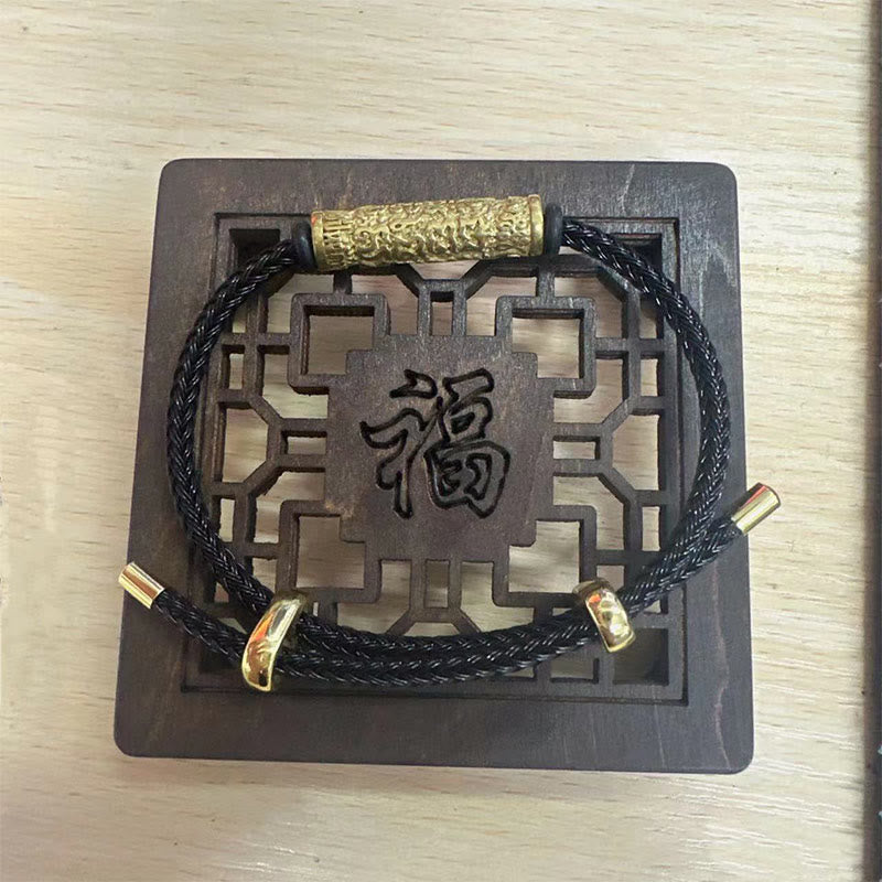 Tibet Handmade Tai Sui Rope Protection Strength Braided Bracelet