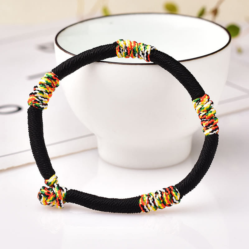 Tibetan Handmade Colorful King Kong Knot Lucky Protection Braid String Bracelet