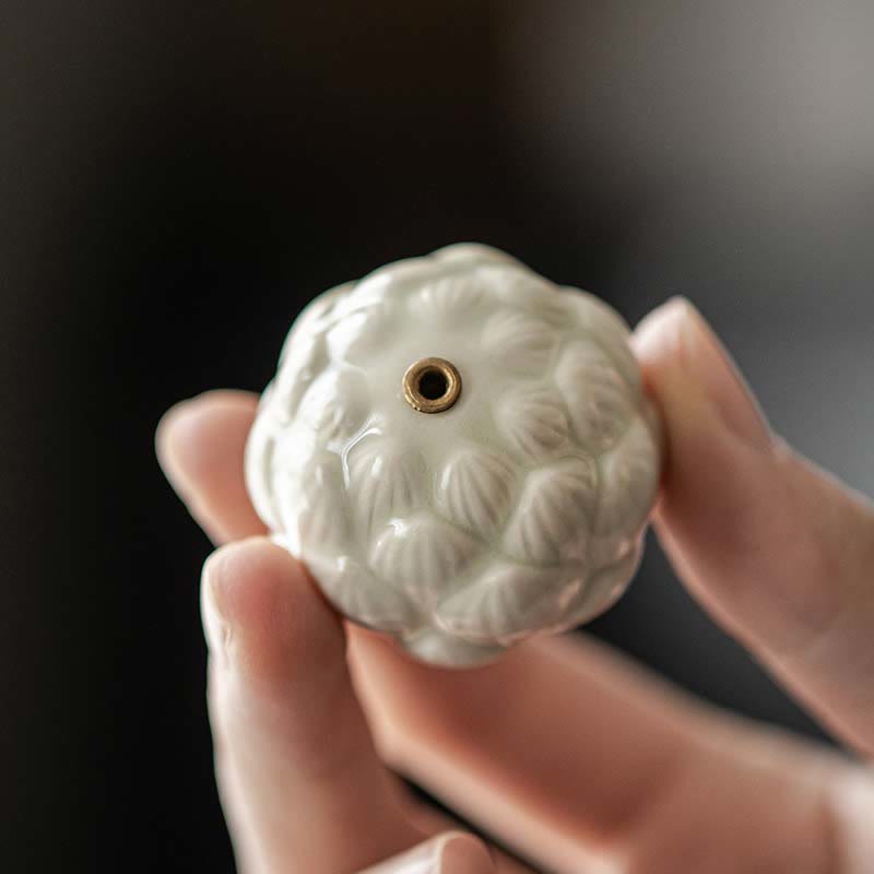 Mini Lotus Flower Meditation Ceramic Stick Small Incense Burner Decoration