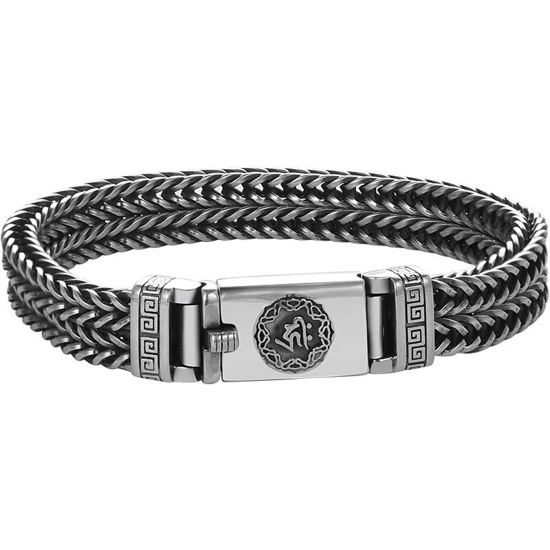 Om Mani Padme Hum Purity Peace Braid Style Bracelet