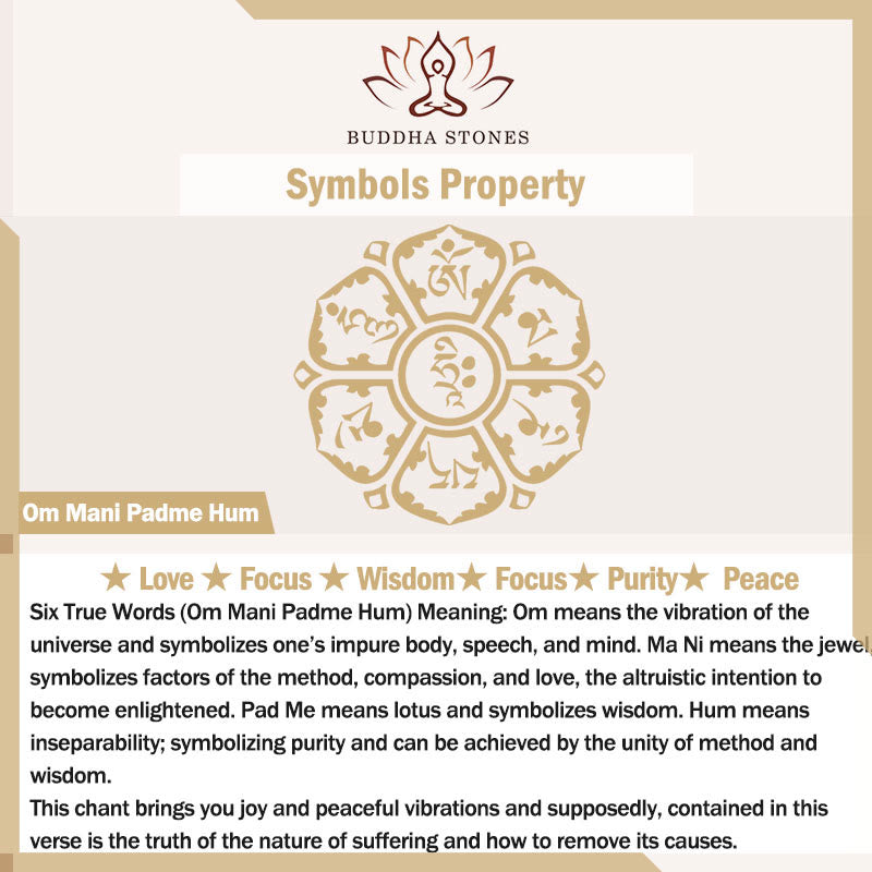 Tibetan Om Mani Padme Hum Peace Buckle Creativity Necklace Pendant