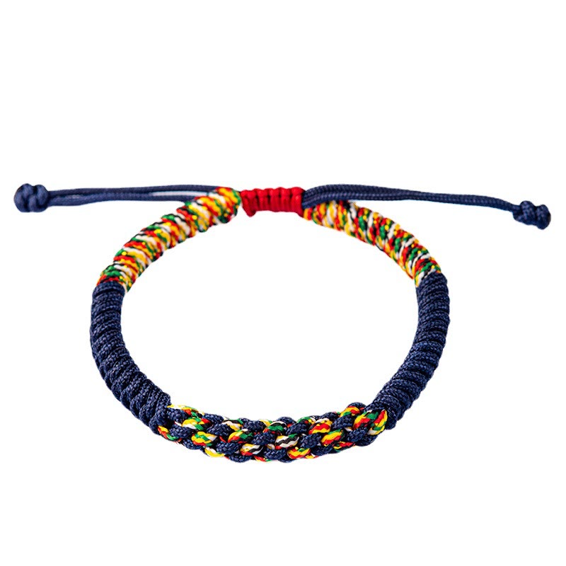 Tibetan Handmade Colorful King Kong Knot Luck Braid String Bracelet