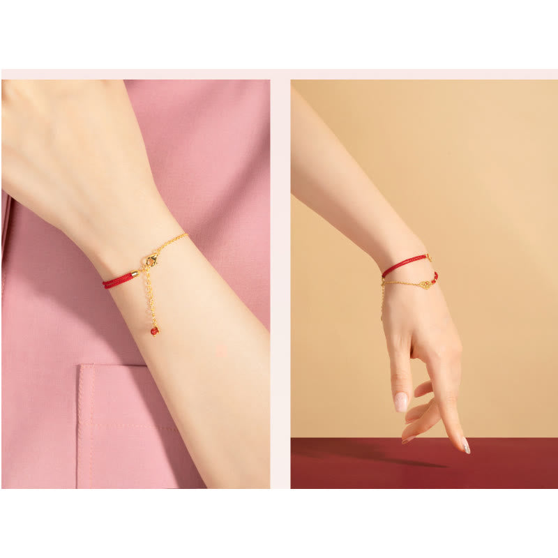 Lock of Good Wishes Luck Strength Chain Bracelet