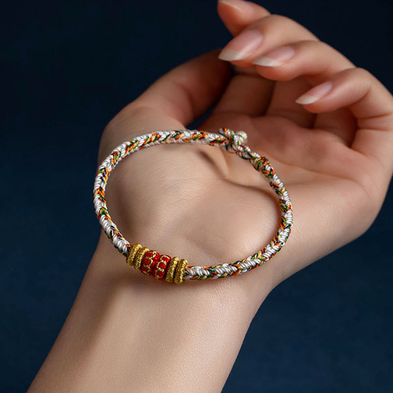 Tibet Handmade Chinese Zodiac Luck Strength Braided String Bracelet