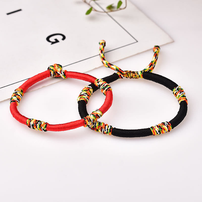 Tibetan Handmade Colorful King Kong Knot Lucky Protection Braid String Bracelet