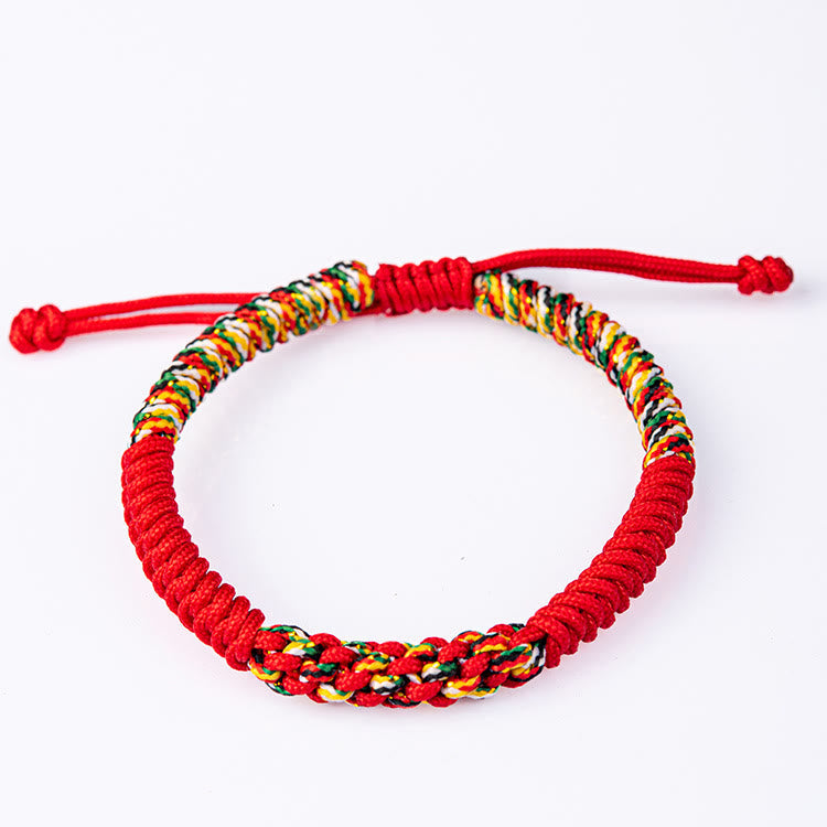 Tibetan Handmade Colorful King Kong Knot Luck Braid String Bracelet