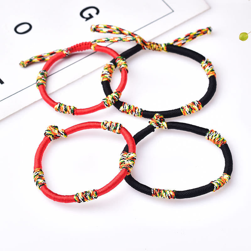 Tibetan Handmade Colorful King Kong Knot Lucky Protection Braid String Bracelet