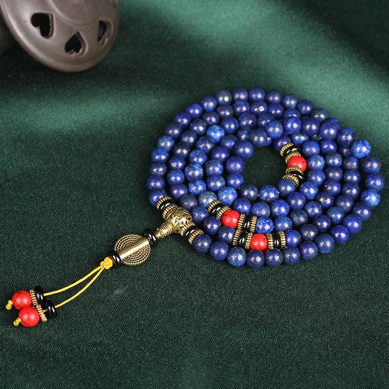 Tibetan Mala Lapis Lazuli Lazurite Positive Bracelet