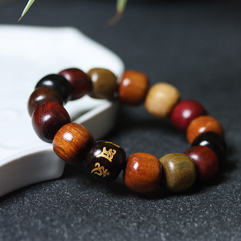 Tibet Various Wood Om Mani Padme Hum Purity Bracelet
