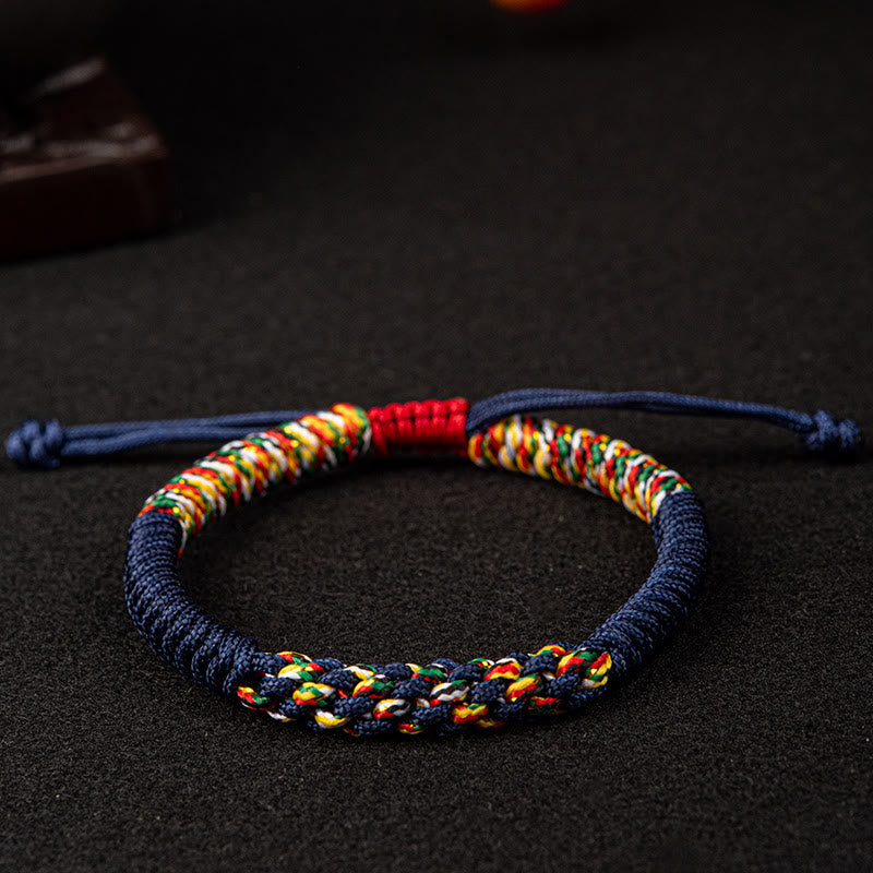 Tibetan Handmade Colorful King Kong Knot Luck Braid String Bracelet