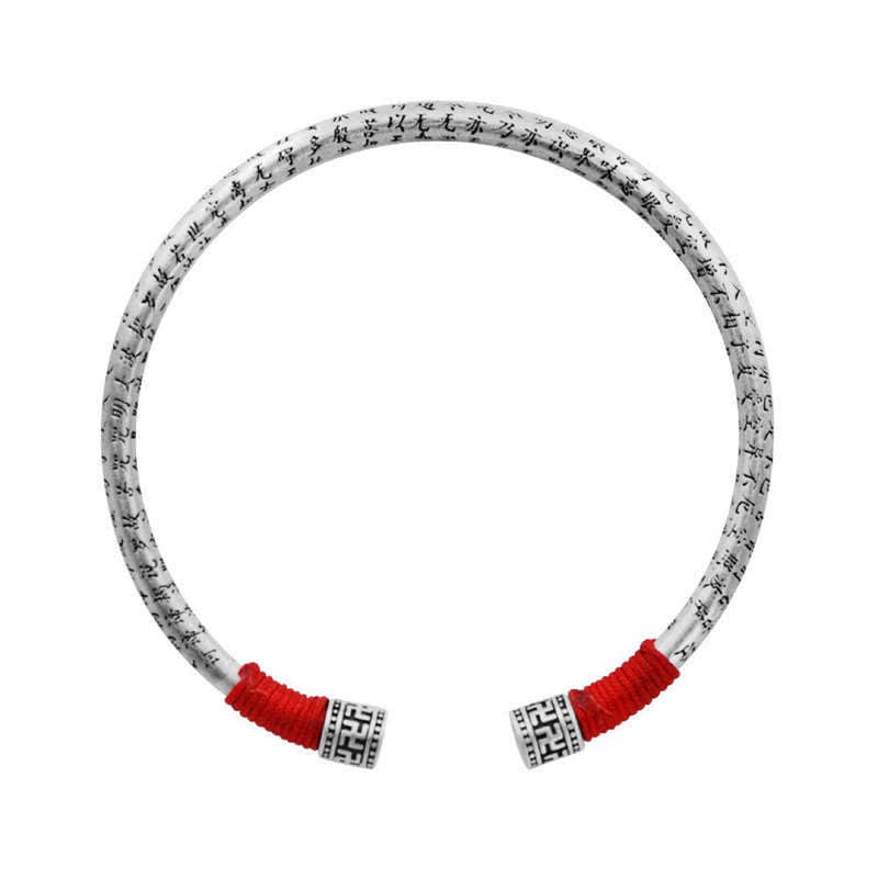 Tibet Om Mani Padme Hum Luck Red String Bracelet Bangle