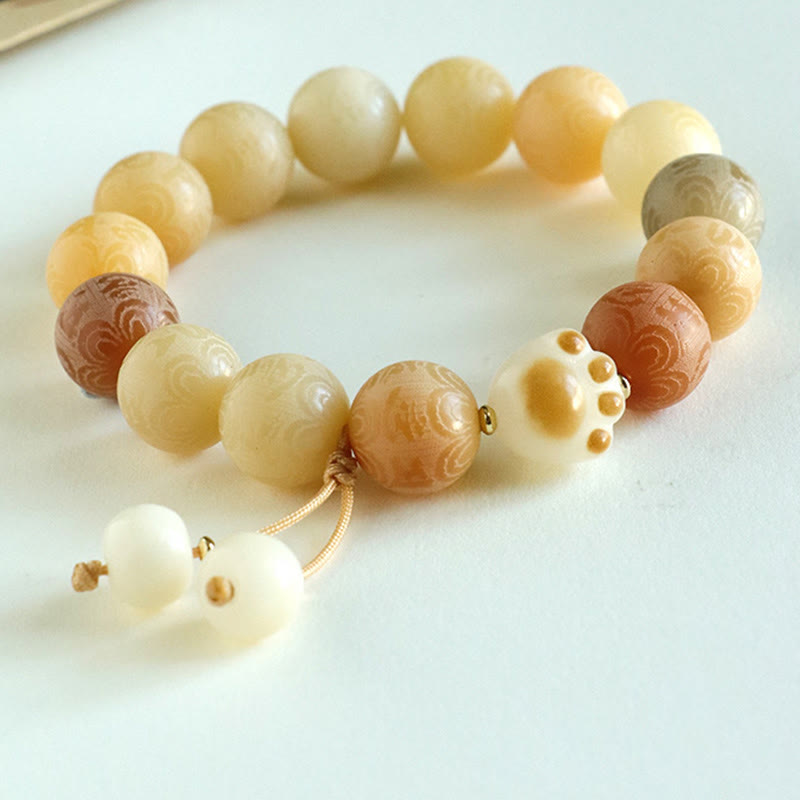 Bodhi Seed Om Mani Padme Hum Carved Harmony Bracelet