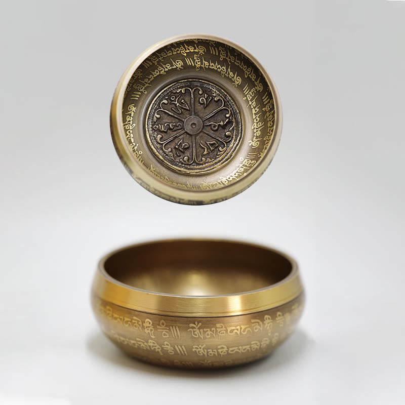 Tibetan Meditation Sound Bowl Handcrafted for and Mindfulness Singing Bowl Set