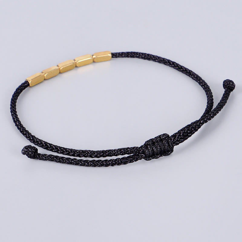 Handcrafted Copper Bead Protection Braided String Bracelet