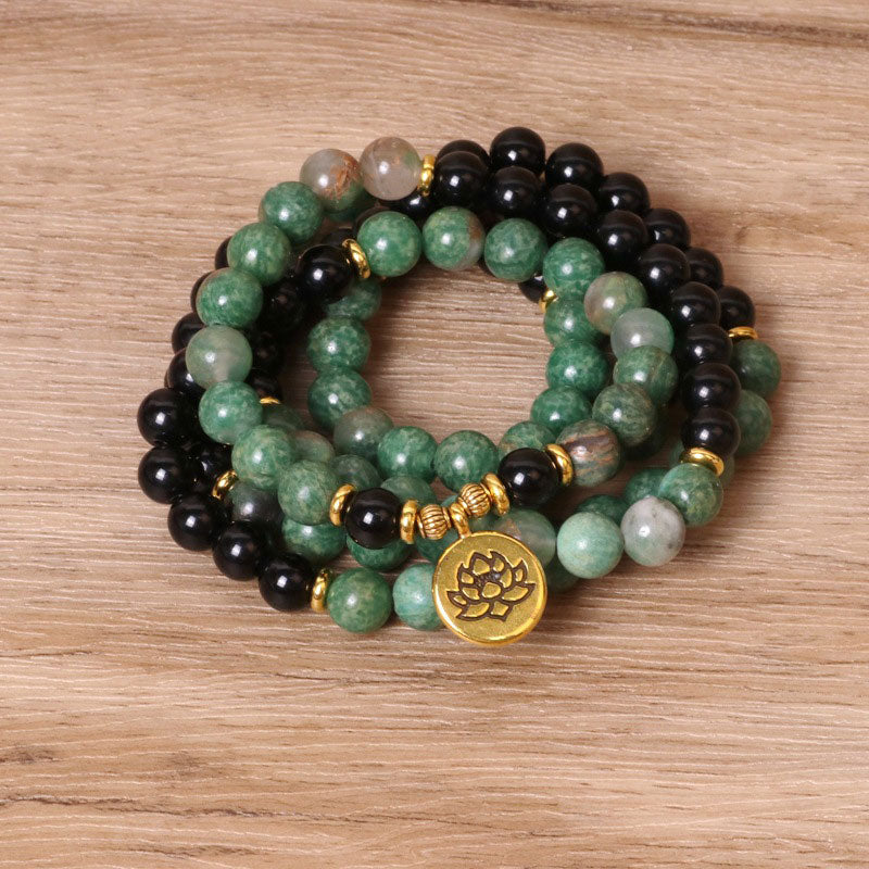 108 Beads Natural Agate Mala Bracelet