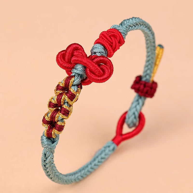 Handmade Wenchang Knot Luck Strength Braided Rope Bracelet