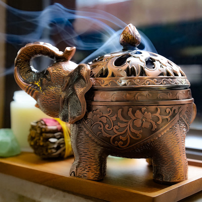 Elephant Alloy Incense Holder Home Decoration Incense Burner