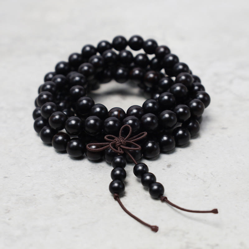 108 Mala Beads Bracelet Prayer Meditation Sandalwood Elastic