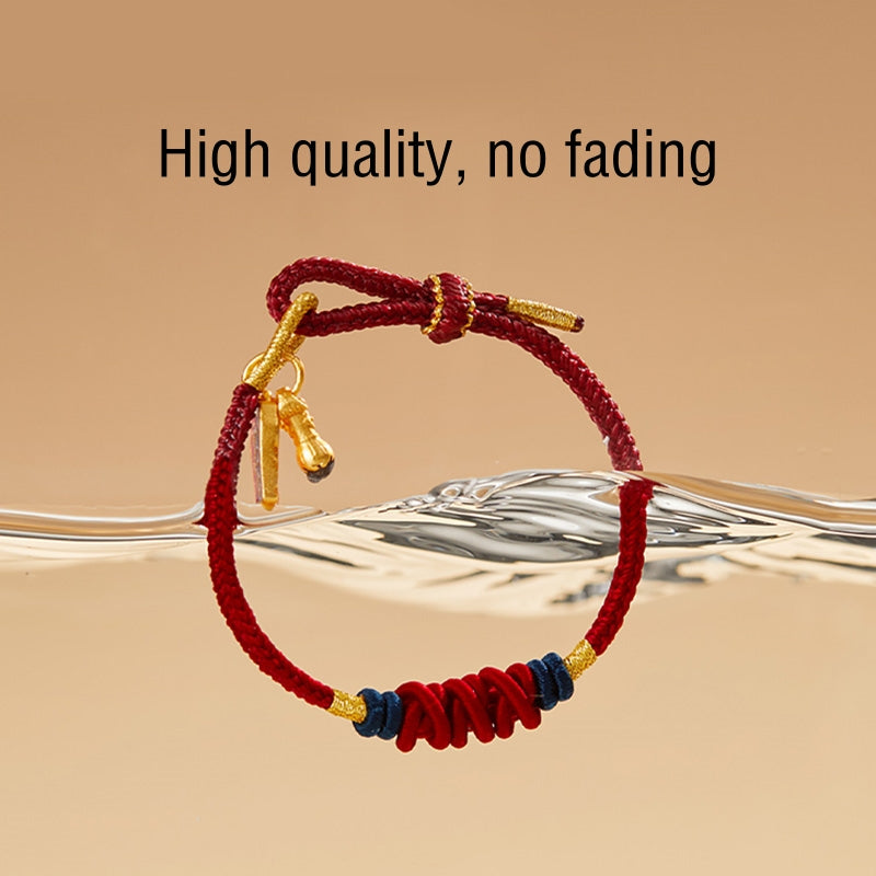 925 Sterling Silver Koi Fish Charm Wealth Success Braided Bracelet