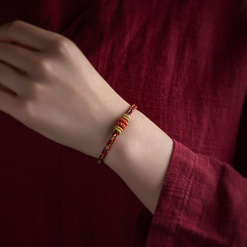 Tibet Handmade Chinese Zodiac Luck Strength Braided String Bracelet