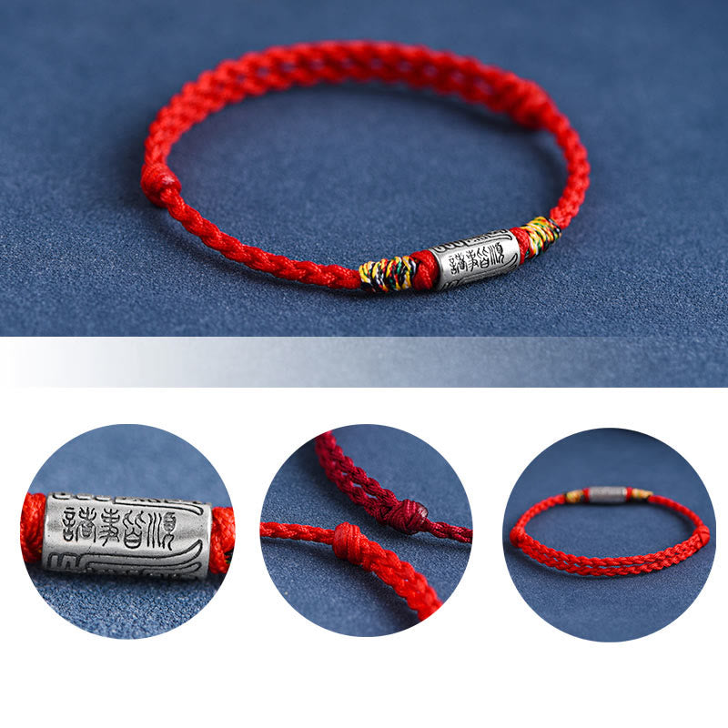 Handcrafted 925 Sterling Silver Everything Goes Well Design Protection Strength Bracelet Anklet
