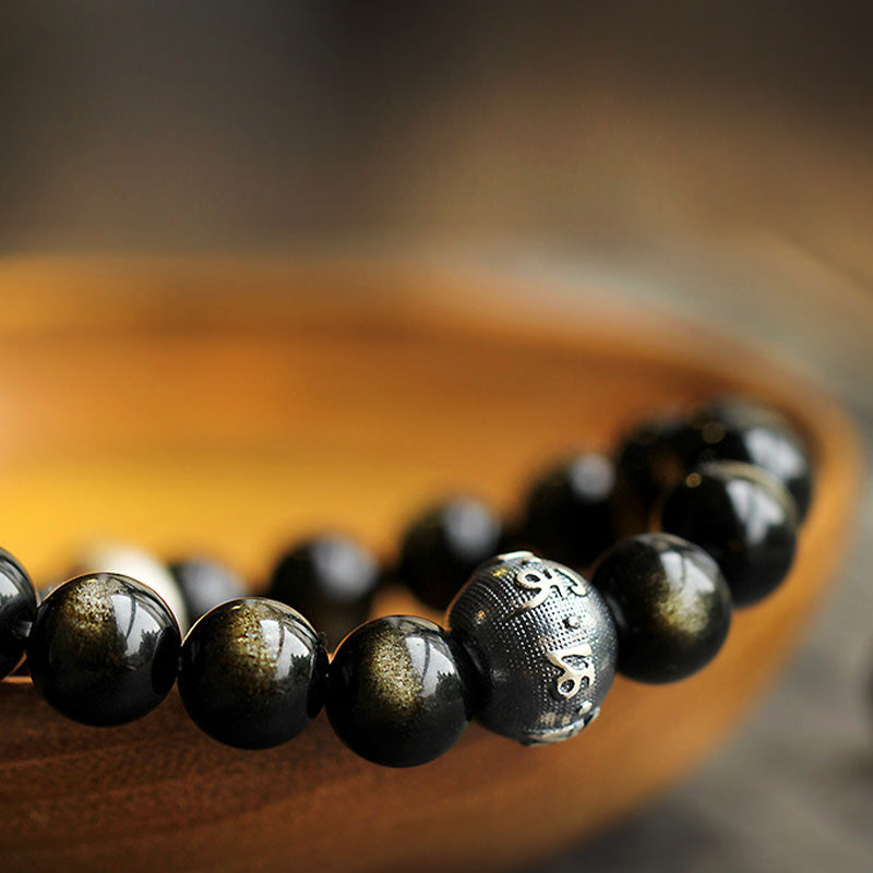 Chinese Zodiac Obsidian Purification Bracelet
