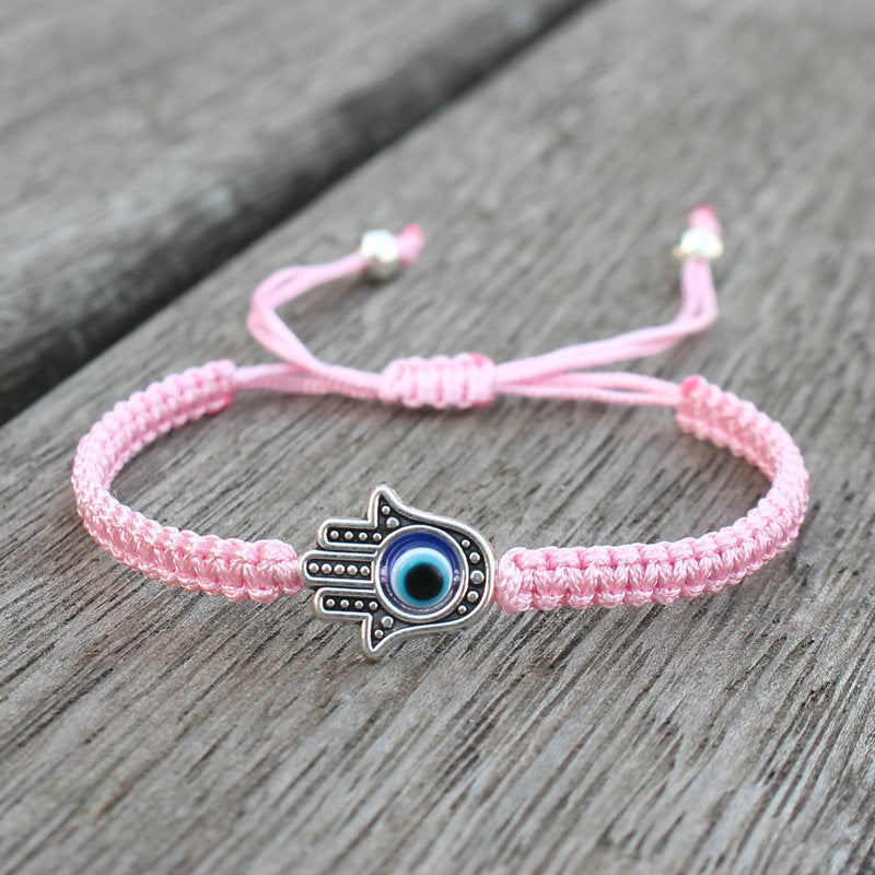 Handmade Hamsa Symbol Protection Luck String Bracelet