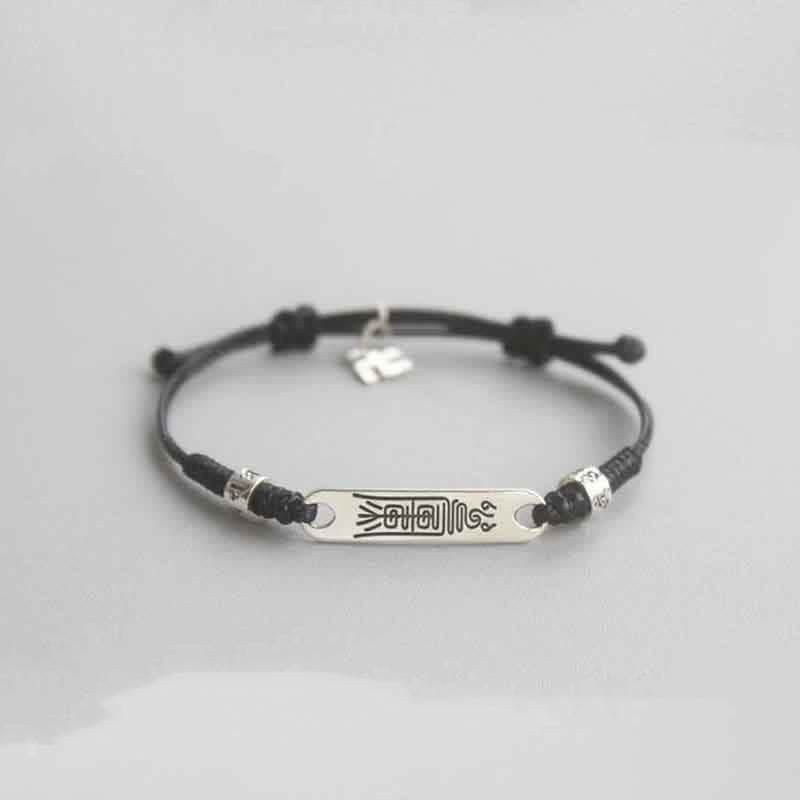 925 Sterling Silver Red String Luck Strength Braid Bracelet