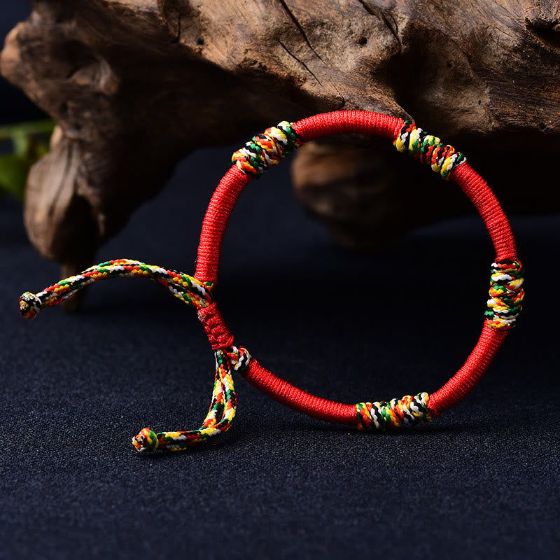 Tibetan Handmade Colorful King Kong Knot Lucky Protection Braid String Bracelet