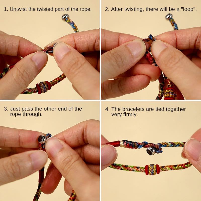 Handmade Dragon Boat Festival Luck Colorful Rope Child Adult Bracelet