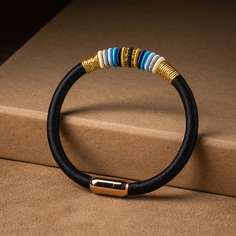 Tibetan Handmade King Kong Knot Protection Magnetic Buckle Braided Bracelet
