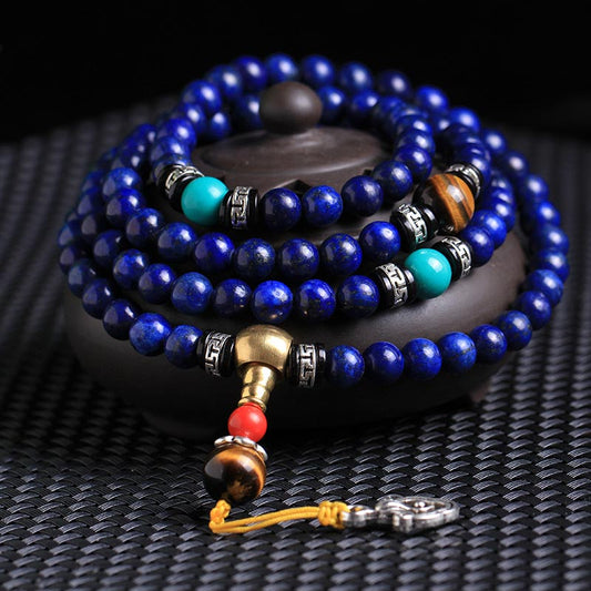 108 Beads Lazurite Lapis Lazuli Positive Bracelet Mala
