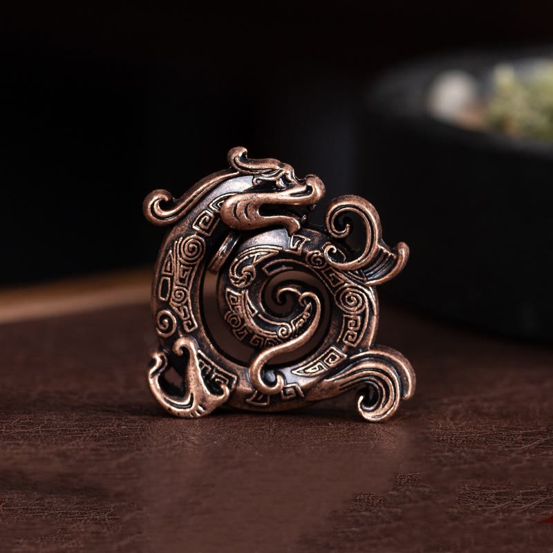 Mini Auspicious Dragon Pattern Meditation Zinc Alloy Small Incense Stick Burner