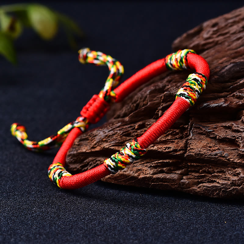 Tibetan Handmade Colorful King Kong Knot Lucky Protection Braid String Bracelet