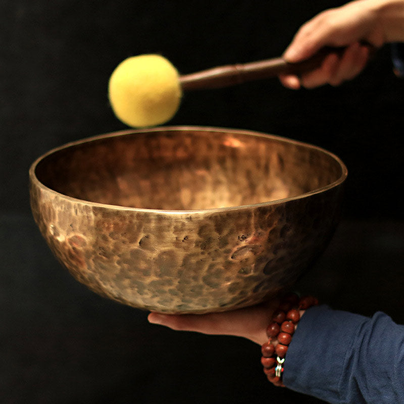 Tibetan Sound Bowl Handcrafted for and Meditation Positive Energy Singing Bowl Set