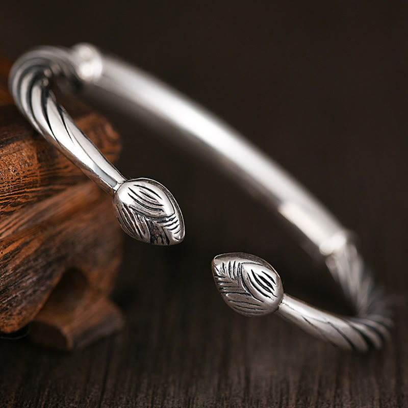 Tibetan Om Mani Padme Hum Heart Sutra Purity Cuff Bracelet
