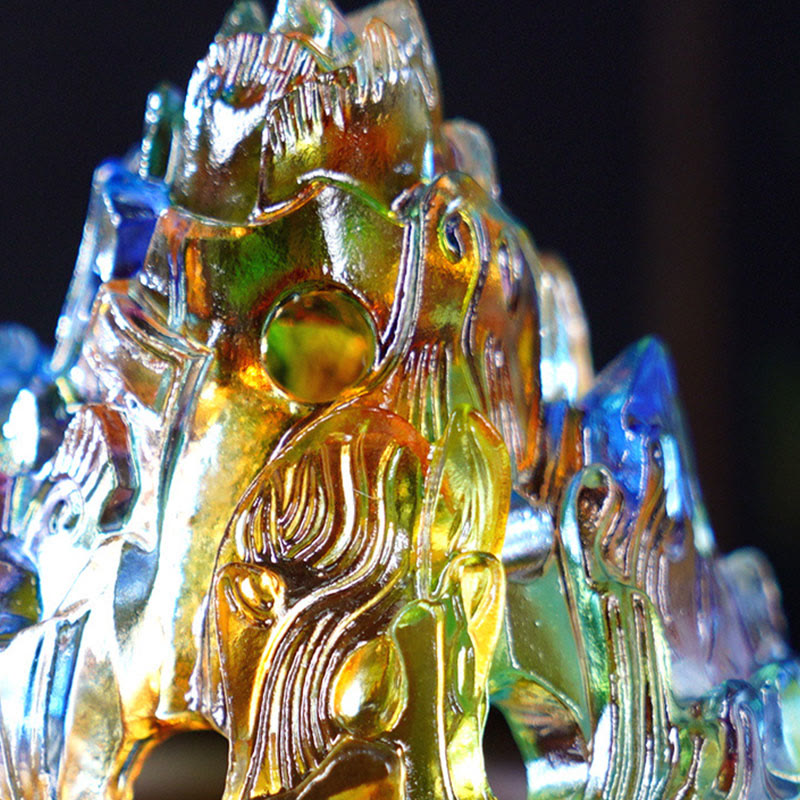 Liuli Crystal Mountain Meditation Incense Burner