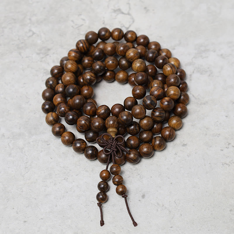 108 Mala Beads Bracelet Prayer Meditation Sandalwood Elastic