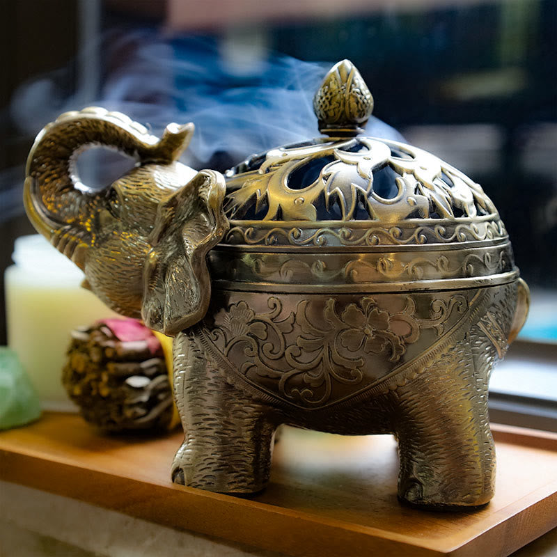 Elephant Alloy Incense Holder Home Decoration Incense Burner