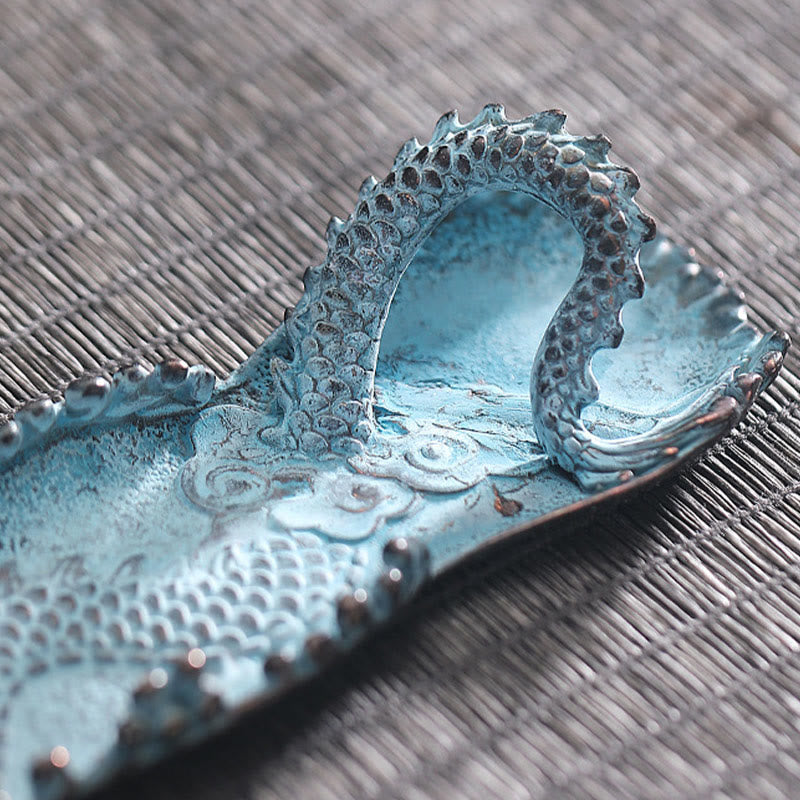 Auspicious Dragon Strength Alloy Incense Burner Decoration