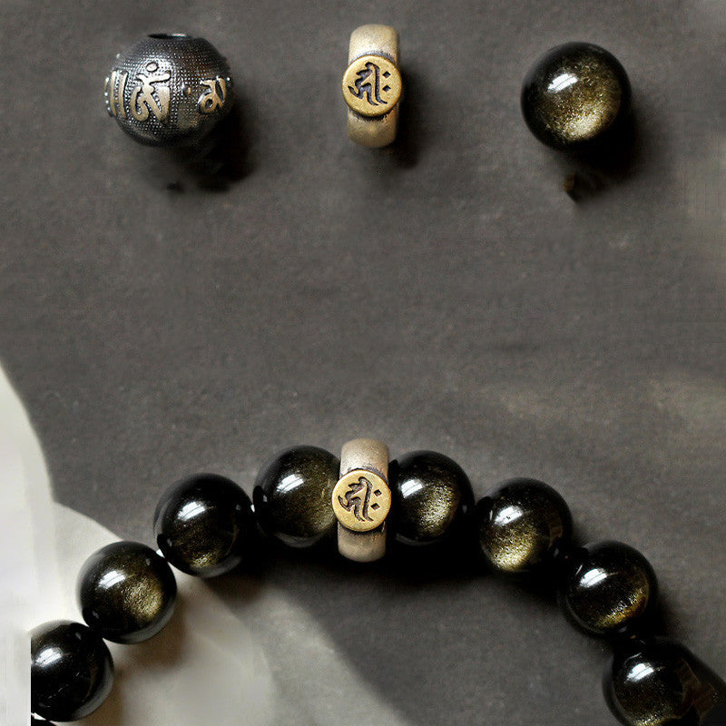 Chinese Zodiac Obsidian Purification Bracelet