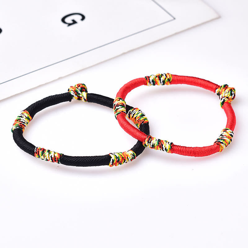 Tibetan Handmade Colorful King Kong Knot Lucky Protection Braid String Bracelet