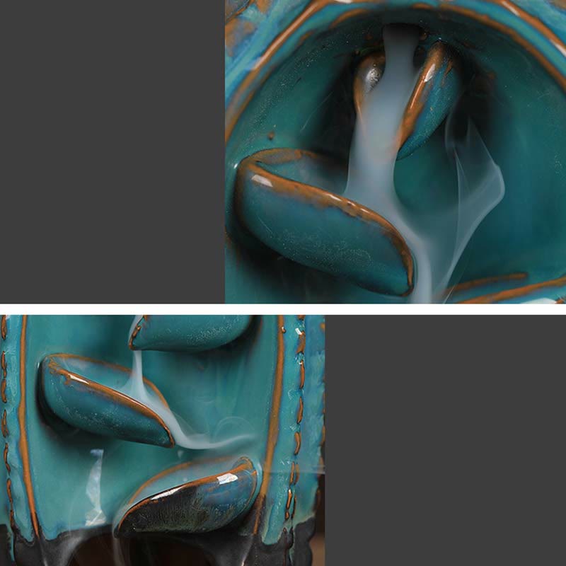 Cactus Ceramic Backflow Smoke Fountain Incense Burner